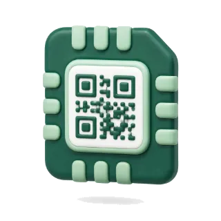 Chip eSIM z kodem QR